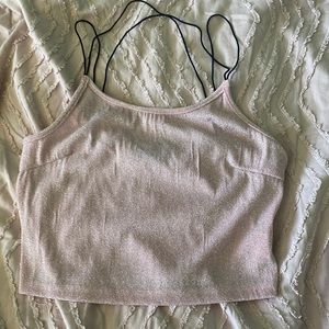 Pink Glitter workout tank